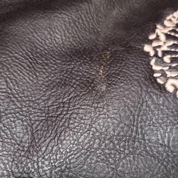 Thirty-One Black Shoulder Bag with Embroidered Ostrich - Picture 3 of 4